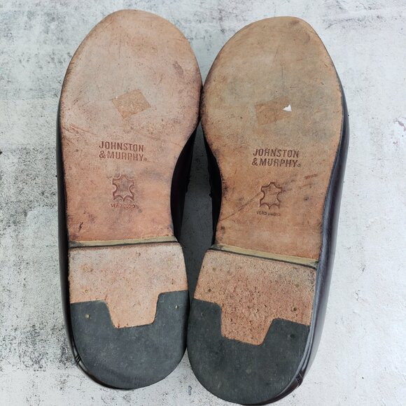 Johnston & Murphy Men's Tassel Dress Loafers Shoes size 10.5W Ox Blood Burgundy - Picture 11 of 14